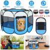 Portable Foldable Pet Tent Exercise Pen Kennel Removable Zipper Top and Bottom Water Resistant Indoor Outdoor Use For Dogs Cats Other Pets